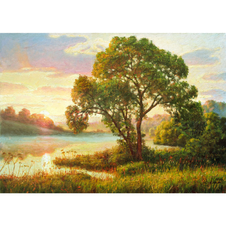 Картина стразами (алмазная мозаика) 40х50 см, ОСТРОВ СОКРОВИЩ "Мелодия заката", без подрамника, 662582 - Алмазная вышивка