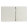 Папка на 4 кольцах с передним прозрачным карманом BRAUBERG, 35 мм, картон/ПВХ, белая, до 180 листов, 221486 - Папки на кольцах