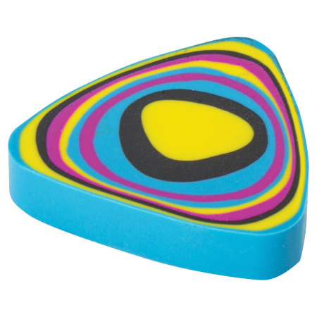 Ластик ПИФАГОР "Дельта", 31х31х7 мм, ассорти, треугольный, 223616 - Ластики классические