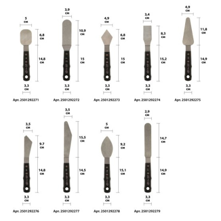 Мастихин "Мастер-Класс" № 5, деревянная ручка 12,5 см, лезвие металл 6,8x4,8 см - Мастихины