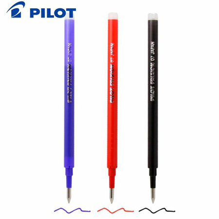 Стержень стираемый гелевый PILOT, 111 мм, ЧЕРНЫЙ, узел 0,7 мм, линия письма 0,35 мм, BLS-FR-7 - Стержни для ручек гелевых