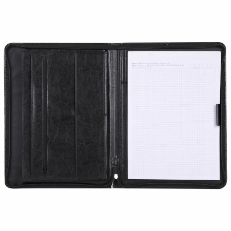 Папка из кожзаменителя на молнии "Лидер", 123Н - Папки из кожи