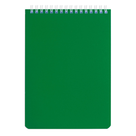 Блокнот А5 146х205 мм, 60 л., гребень, перфорация на отрыв, лакированный, BRAUBERG, Зеленый, 111272