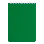Блокнот А5 146х205 мм, 60 л., гребень, перфорация на отрыв, лакированный, BRAUBERG, Зеленый, 111272 - Блокноты