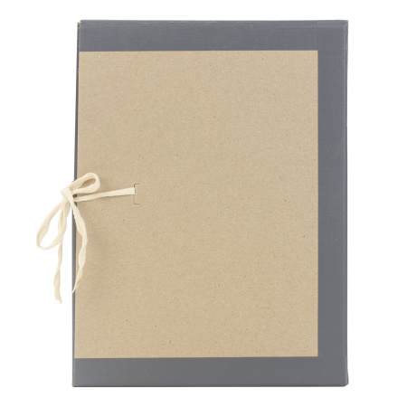 Короб архивный 180х240х330 мм, переплетный картон/бумвинил, завязки, до 1700 л., STAFF, 112160 - Короба архивные