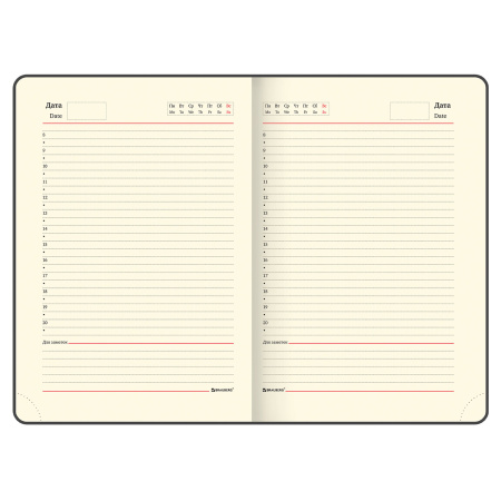 Ежедневник недатированный А5 (138х213 мм) BRAUBERG "Stylish", кожзам, гибкий, 160 л., оранжевый, 111864 - Ежедневники с покрытием "под кожу и ткань"