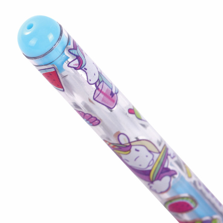 Ручки гелевые ЮНЛАНДИЯ, НАБОР 6 ЦВЕТОВ, ПАСТЕЛЬ, корпус с печатью, узел 0,7 мм, линия письма 0,5 мм, 142803 - Наборы гелевых ручек