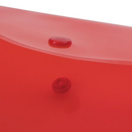 Папка-конверт с кнопкой BRAUBERG, А4, до 100 листов, прозрачная, красная, СВЕРХПРОЧНАЯ 0,18 мм, 224812 - Папки-конверты с кнопкой