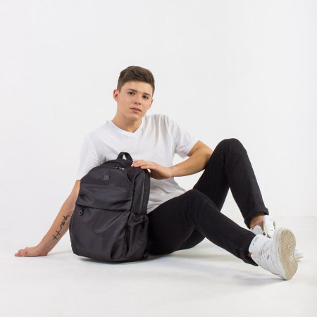 Рюкзак BRAUBERG INTENSE универсальный, с отделением для ноутбука, 2 отделения, черный, 43х31х13 см, 270800 - Рюкзаки с отделением для ноутбука