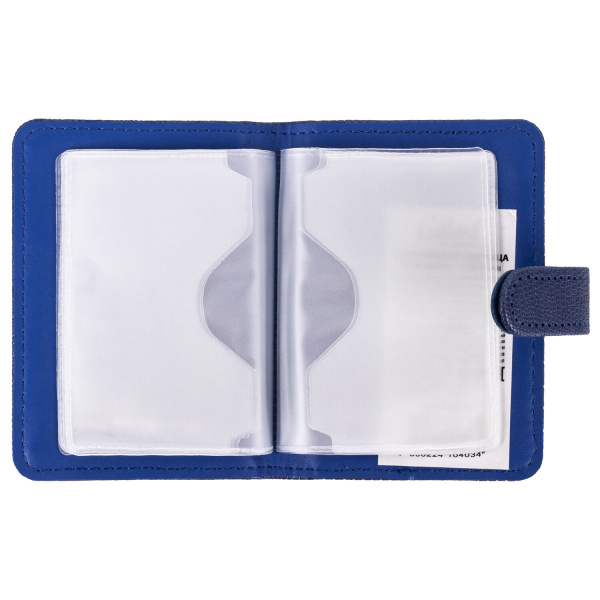 Визитница/кредитница однорядная GALANT "Contract", на 24 карты, под кожу крокодила, застежка, синяя, 235398 - Визитницы и кредитницы однорядные карманные