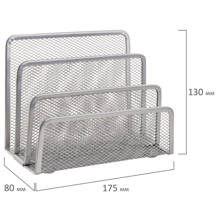 Настольный набор из металла BRAUBERG "Germanium", 4 предмета, серебристый, 231965 - Настольные наборы из металла