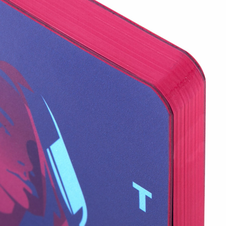 Ежедневник недатированный А5 (138х213 мм), BRAUBERG VISTA, под кожу, гибкий, 136 л., "Ultraviolet", 111990 - Ежедневники с покрытием "под кожу и ткань"