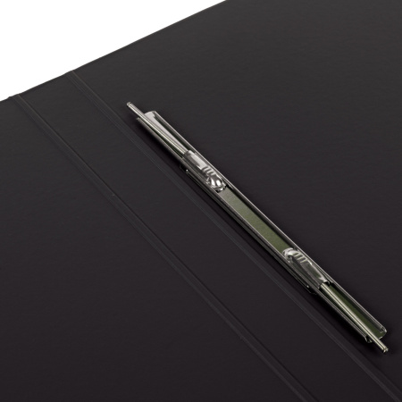 Папка с металлическим пружинным скоросшивателем BRAUBERG, картон/ПВХ, 35 мм, черная, до 290 листов, 228337 - Папки с пружинным и пластиковым скоросшивателем