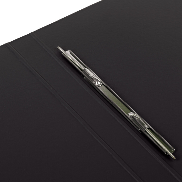 Папка с металлическим пружинным скоросшивателем BRAUBERG, картон/ПВХ, 35 мм, черная, до 290 листов, 228337 - Папки с пружинным и пластиковым скоросшивателем