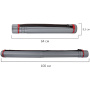 Тубус для чертежей телескопический, длина 64-100 см, формат А0, диаметр 8,5 см, с ремнем, серый, BRAUBERG, 271257 - Тубусы для чертежей