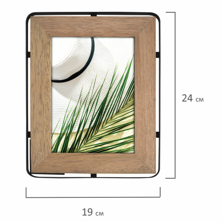 Рамка из мангового дерева BRAUBERG LOFT IRONWOOD, фото 13х18 см, акриловый экран, 19х24 см, 391287 - Рамки для дипломов, сертификатов, грамот, фотографий