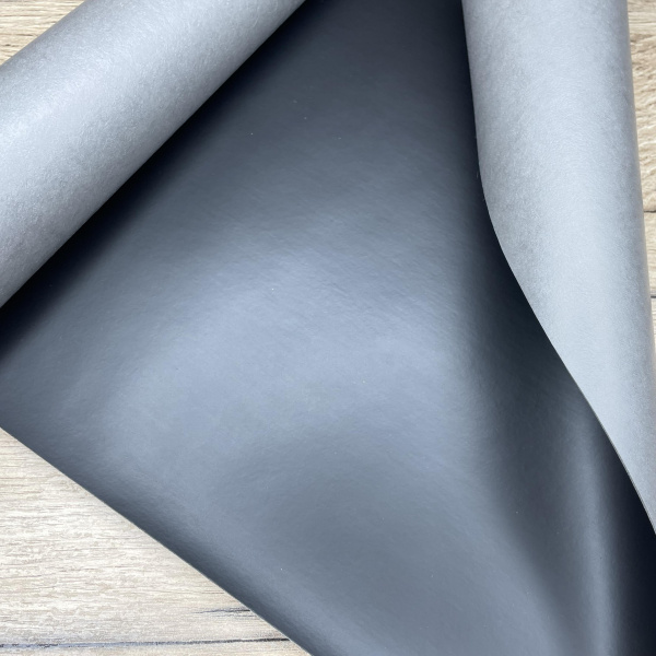 Переплетный кожзам (Италия) матовый, цвет черный, отрез 35*50 см - Кожзам и экокожа
