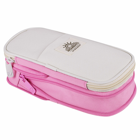 Пенал-трансформер BRAUBERG, полиэстер, 22х10х3 см, "Crystal rose", 271563 - Пеналы мягкие