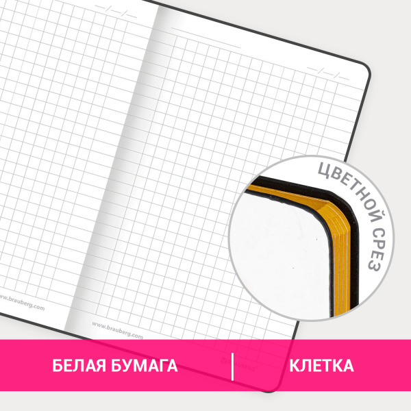 Блокнот МАЛЫЙ ФОРМАТ (100х150 мм) А6, BRAUBERG VISTA "Fashion Style", под кожу, гибкий, 80 л., 112091 - Бизнес-блокноты и бизнес-тетради