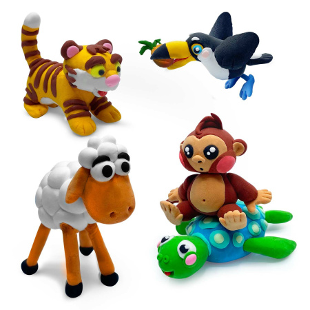 Пластилин супер лёгкий воздушный застывающий 12 цветов, 120 г, 3 стека, BRAUBERG KIDS, 106306 - Пластилин