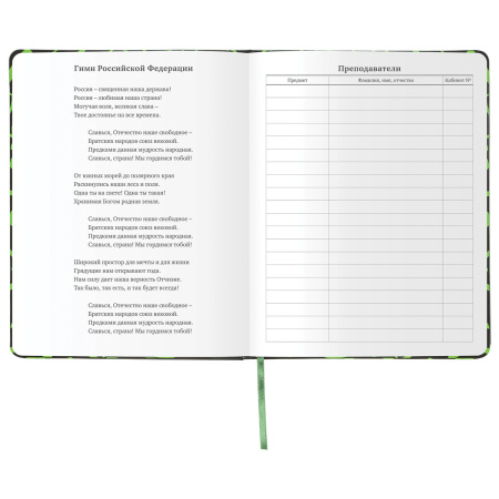 Дневник 1-11 класс 48 л., кожзам (твердая с поролоном), флуоресцентный, BRAUBERG, "ШРИФТ", 105983 - Дневники для старших классов