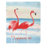 Тетрадь А5 48 л. АЛЬТ скоба, клетка, Soft Touch, фольга, "ФЛАМИНГО" (5 видов), 7-48-730 - Тетради 40-48 листов