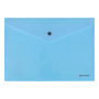 Папка-конверт с кнопкой BRAUBERG "Pastel", А4, до 100 листов, непрозрачная, аквамарин, 0,18 мм, 270474 - Папки-конверты с кнопкой
