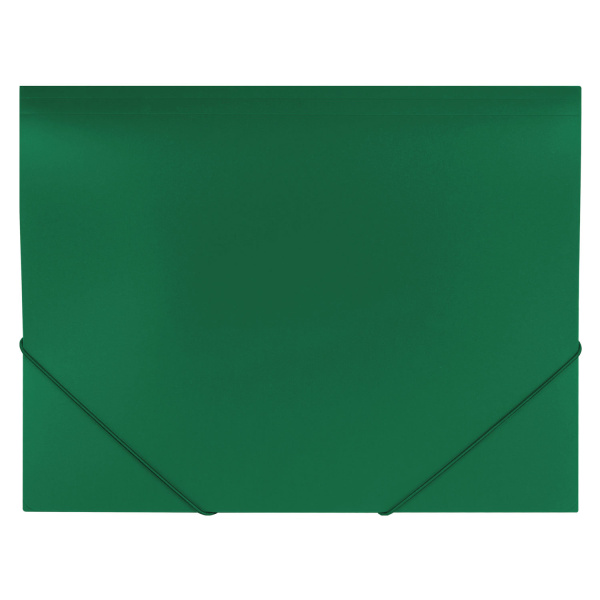 Папка на резинках BRAUBERG "Office", зеленая, до 300 листов, 500 мкм, 227710 - Папки на резинках пластиковые