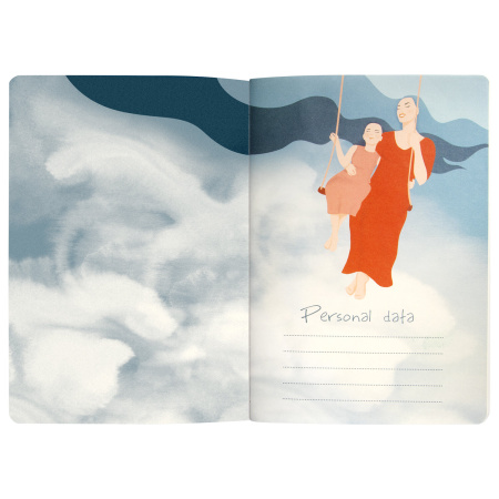 Тетрадь 40 л. в клетку обложка SoftTouch, бежевая бумага 70 г/м2, сшивка, А5 (147х210 мм), BEAUTIFUL DAY, BRAUBERG, 403772 - Тетради 40-48 листов