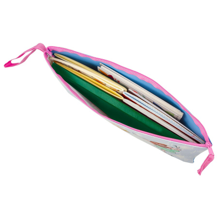 Папка для тетрадей BRAUBERG, А4, 1 отделение, полиэстер, на молнии, с ручкой, "Girls", 229407 - Папки для тетрадей и уроков труда