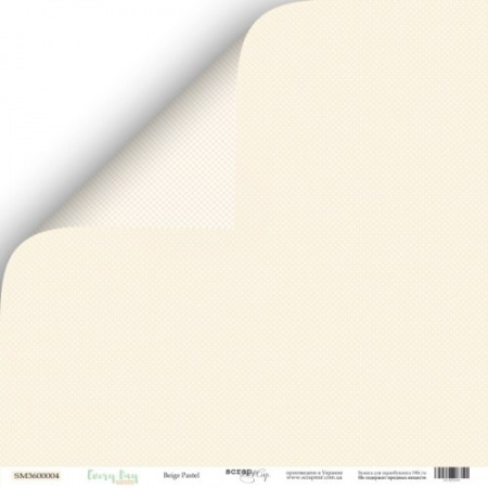 Лист двусторонней бумаги "Beige Pastel" из коллекции "Every Day" 30*30 см от Scrapmir