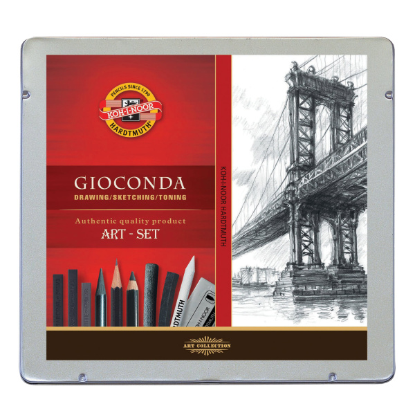Набор художественный KOH-I-NOOR "Gioconda", 23 предмета, металлическая коробка, 8898000001PL - Профессиональные наборы для художников