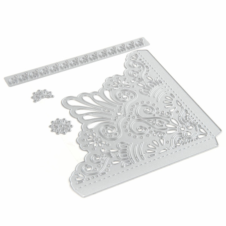 Ножи "Уголки" для Машинки для вырубки и тиснения ОС-5, 4 штуки, 150х164 мм, ОСТРОВ СОКРОВИЩ, 663821, 861-108-015 - Машинки, ножи и маты для вырубки, клише для тиснения