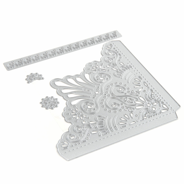 Ножи "Уголки" для Машинки для вырубки и тиснения ОС-5, 4 штуки, 150х164 мм, ОСТРОВ СОКРОВИЩ, 663821, 861-108-015 - Машинки, ножи и маты для вырубки, клише для тиснения