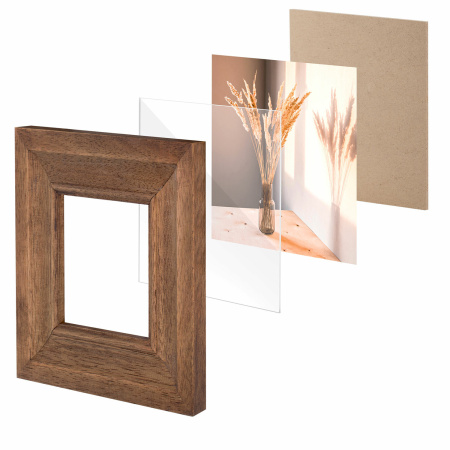 Рамка из мангового дерева BRAUBERG LOFT QUAD, фото разного размера, акриловый экран, 52х39 см, 391283 - Рамки для дипломов, сертификатов, грамот, фотографий