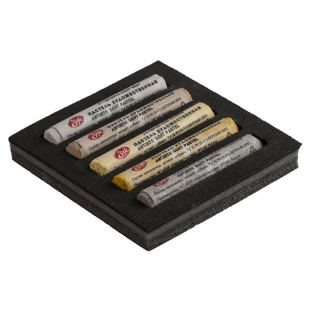 Набор художественной пастели "Мастер-Класс" 5 цветов "Коричнево-серые оттенки" - Пастель художественная в наборах