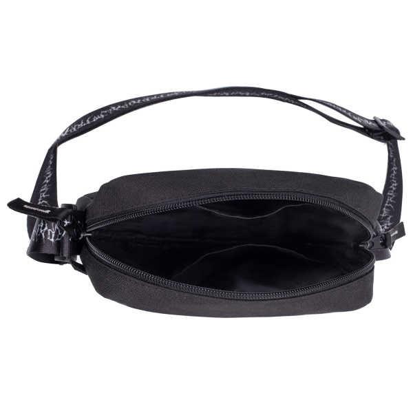 Сумка на плечо BRAUBERG COMPACT с карманом, черная с принтом, 23х17х5 см, 271686 - Сумки-мини на плечо