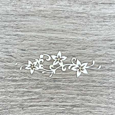 Чипборд "Веточка с цветами" толщина 1,55 мм