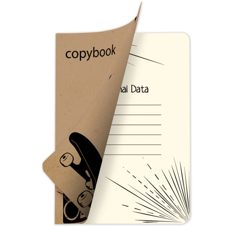 Тетрадь 40 л. в клетку обложка КРАФТ, бежевая бумага 70 г/м2, сшивка, А5 (147х210 мм), СКЕЙТЕР, BRAUBERG, 403757 - Тетради 40-48 листов