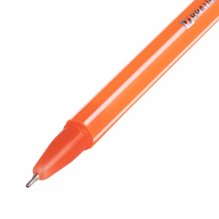 Ручка шариковая масляная BRAUBERG STRIPES, СИНЯЯ, корпус ассорти, узел 0,7 мм, линия письма 0,35 мм, 143736 - Ручки шариковые неавтоматические