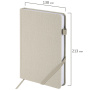 Ежедневник недатированный А5 138x213 мм BRAUBERG "Finest" под кожу, резинка, 136 л., бежевый, 111871 - Ежедневники с покрытием "под кожу и ткань"