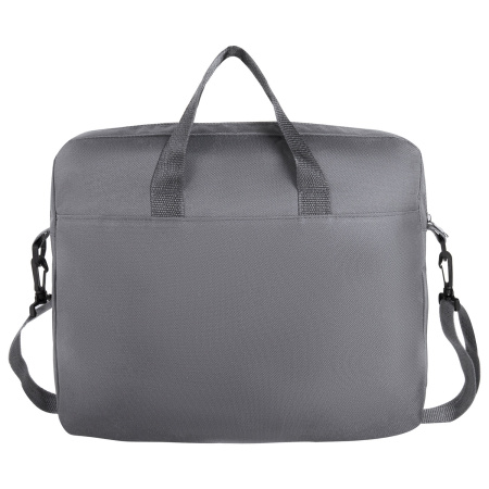 Сумка для документов STAFF "Manager" на молнии с карманом, полиэстер, серо-бирюзовая, 37х32х5 см, 270837 - Сумки для документов