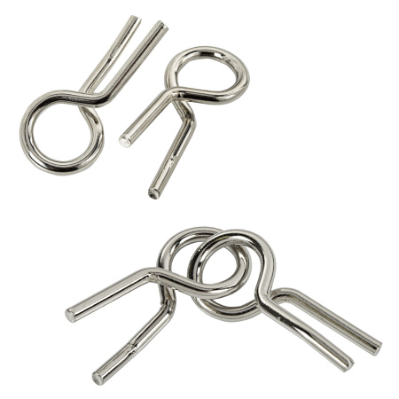 Головоломки металлические большие ЗОЛОТАЯ СКАЗКА, набор 16 штук, разные уровни сложности, 664928 - Игрушки развивающие