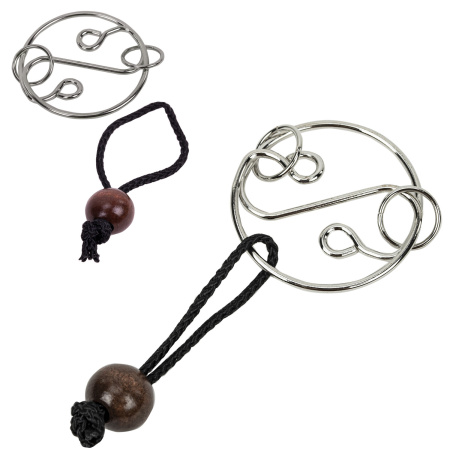 Головоломка металлическая большая ЗОЛОТАЯ СКАЗКА, 24 вида, в дисплее, разные уровни сложности, 664924 - Игрушки развивающие