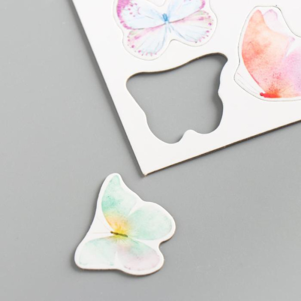 Вырубной чипборд для скрапбукинга "Бабочки", размер 10*10 см, 5 штук - Декор из бумаги, рамки, наклейки, фишки Вырубной чипборд для скрапбукинга "Бабочки", размер 10*10 см, 5 штук - Декор из бумаги, рамки, наклейки, фишки