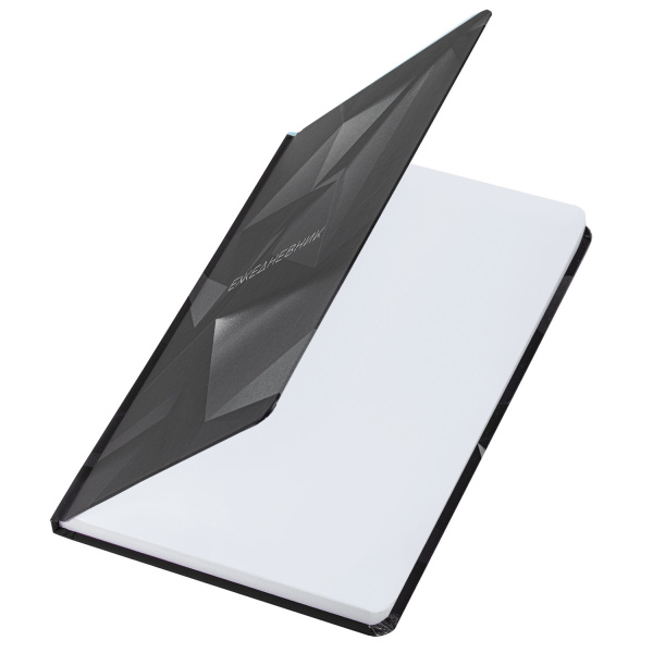 Ежедневник недатированный с резинкой А5 (145х203 мм), BRAUBERG, твердый, 128 л., "Geometry", 114553 - Ежедневники с твердой обложкой