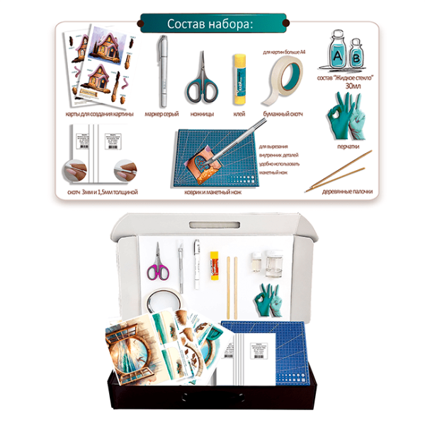 Набор папертоль “Окна. Морская идиллия” - Папертоль