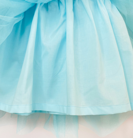 Юбка нарядная из фатина голубая - Юбки