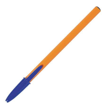 Ручки шариковые BIC "Orange Fine", НАБОР 8 шт., СИНИЕ, линия письма 0,32 мм, пакет, 919228 - Ручки шариковые неавтоматические