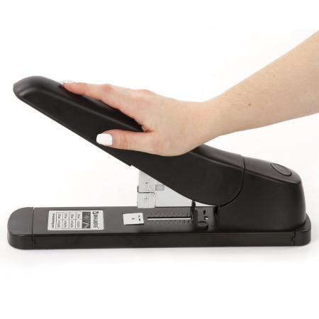 Степлер МОЩНЫЙ №24/6-23/13 BRAUBERG "Heavy duty MX", до 80 листов, черный, 222563 - Степлеры мощные